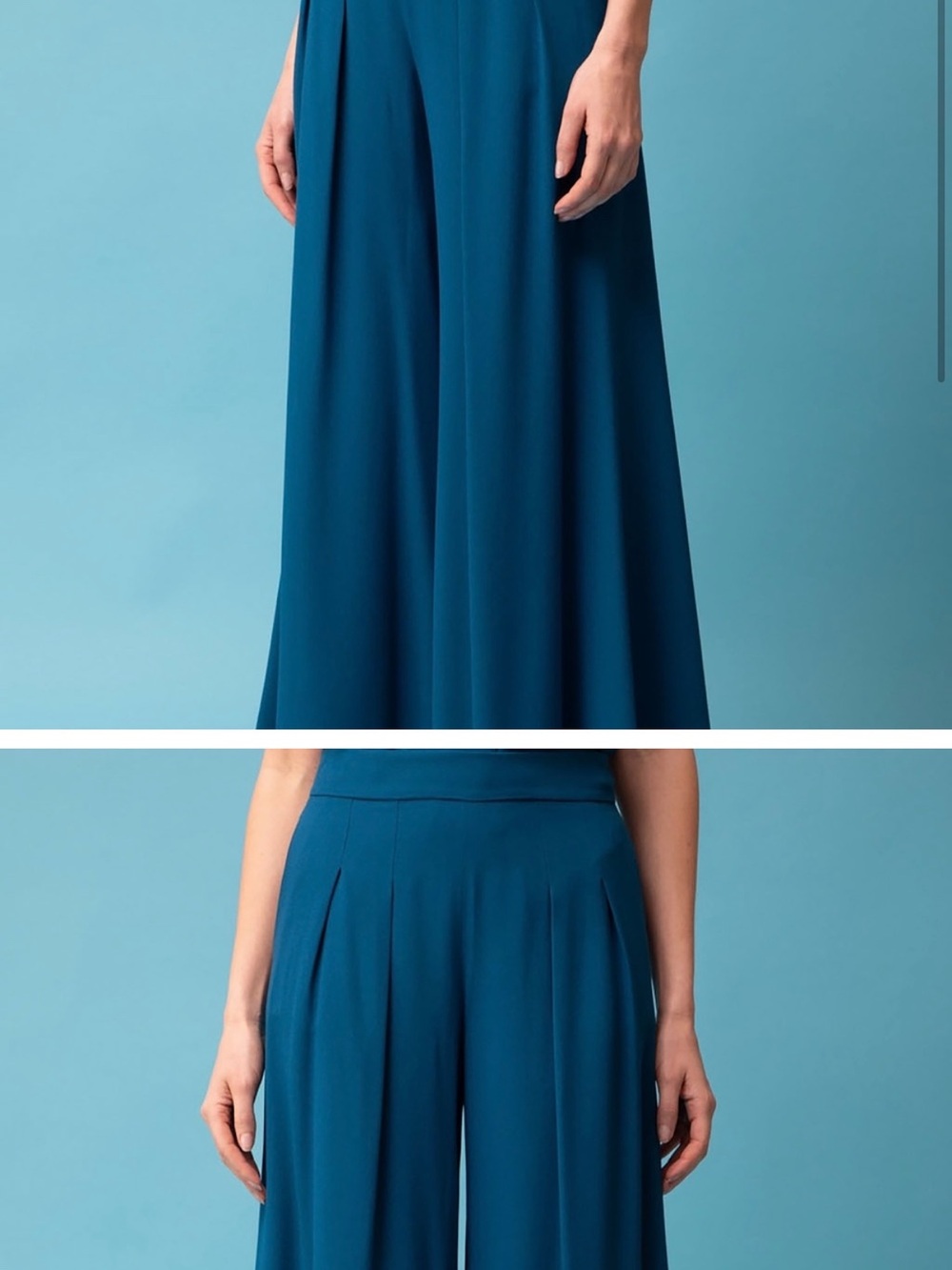 Wide Leg Palazzo Pants in Teal